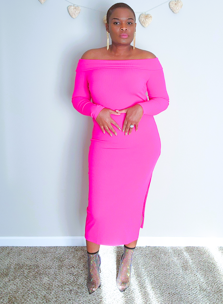 fuchsia fitted  knitdress kate spade 