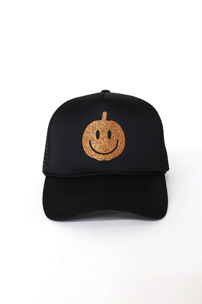 Smiley Pumpkin Trucker Hat