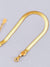 Herringbone Link Gold Plated Titanium Bracelet.