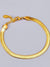 Herringbone Link Gold Plated Titanium Bracelet.
