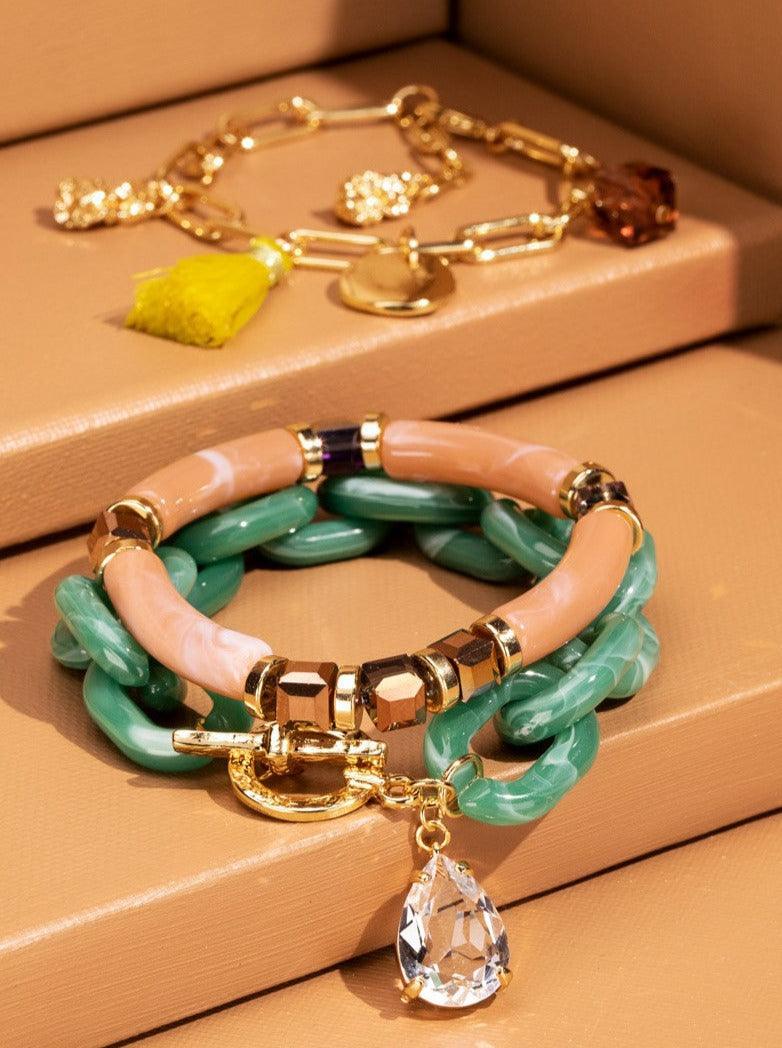 Bracelet Stack in Brights is a versatile, 3-in-1 bracelet stack